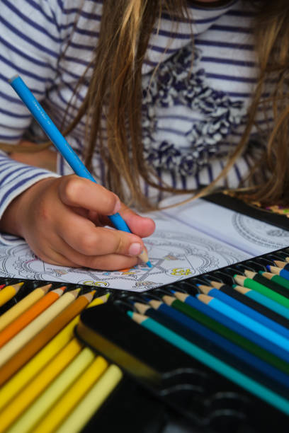 istock bright colored pencils on a gray background 1350385416