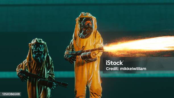 Uses A Flamethrower For Illness Prevention Stock Photo - Download Image Now - iStock
