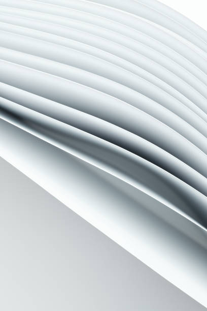 istock Sheets of white paper on white background. Abstract background. 1350393067