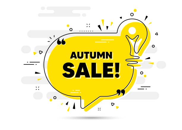 istock Autumn Sale text. Special offer price sign. Vector 1350398020
