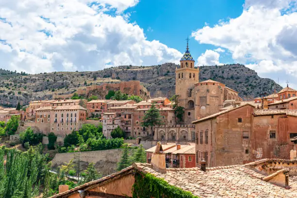 Views of the medieval town of Albarracin in the province of Teruel in Aragon, Spain.