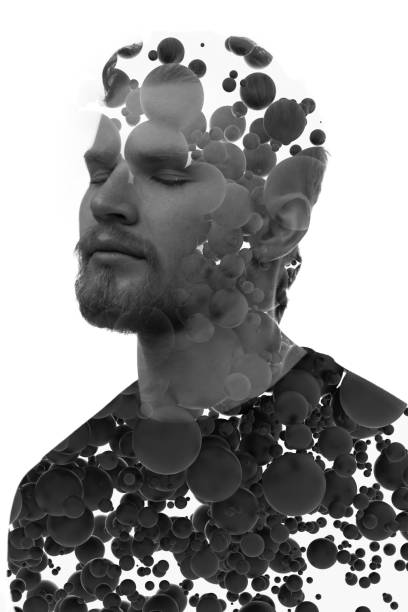 istock Low key portrait against a white background 1350400772