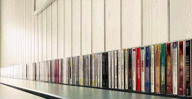 Row of endless music CDs