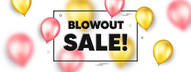 istock Blowout sale text. Special offer price sign. Vector 1350406012