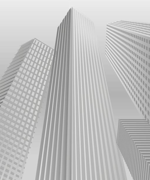 компьютерные высот ные здания вертикального вида - вертикальный иллюстрации стоковые фото и изображения