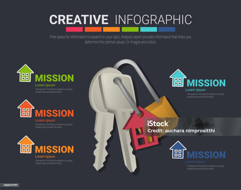Infographic Key Guide Key Elements Infographics Design For Presentation Business Stock ...