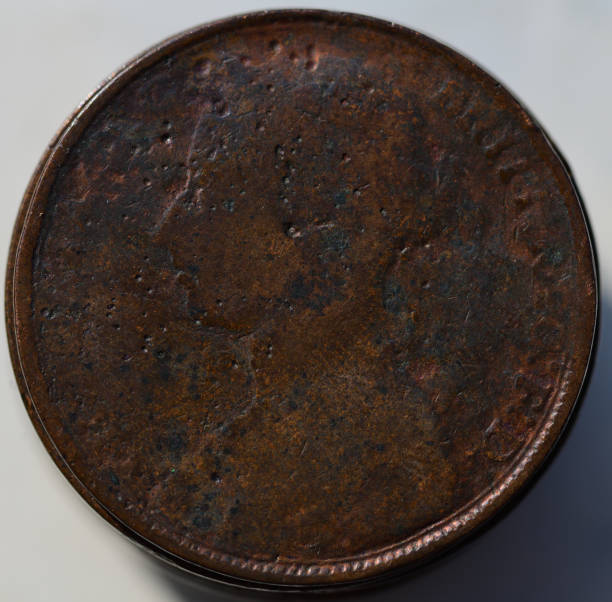 1891 English One Penny Obverse Side