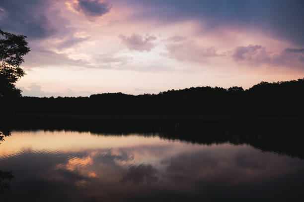 Sunrise over a lake