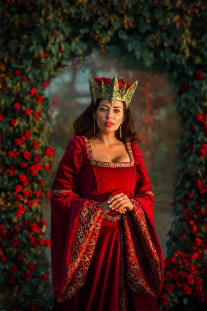 istock A beautiful brunette queen in a secret rose garden setting 1350414016