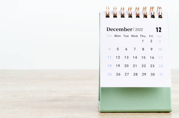 istock The December 2022 desk calendar 1350414834