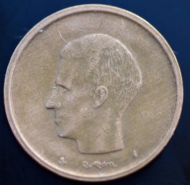 istock 1981 Belgian 20 Franc coin obverse side 1350417351