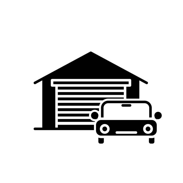 garagensymbol - driveway stock-grafiken, -clipart, -cartoons und -symbole