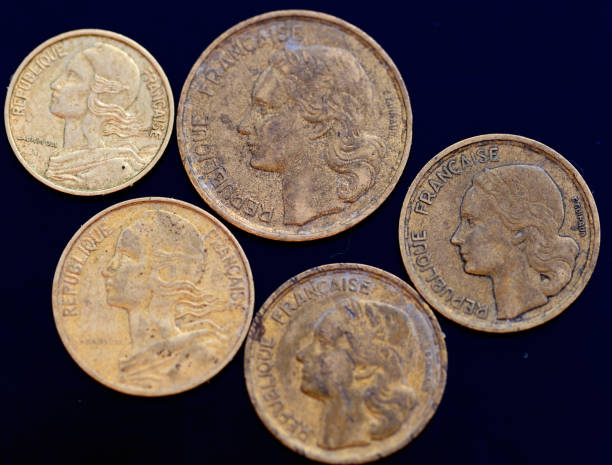 istock Various French coins obverse side 1350420058