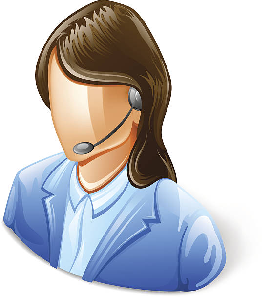 illustrazioni stock, clip art, cartoni animati e icone di tendenza di rappresentante del servizio clienti - customer service representative white background support customer