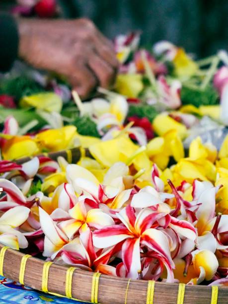 istock Tropical Flowers - Ubud Market, Bali 1350444685