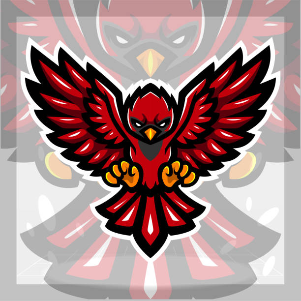 icon design icon design cardinal mascot stock illustrations