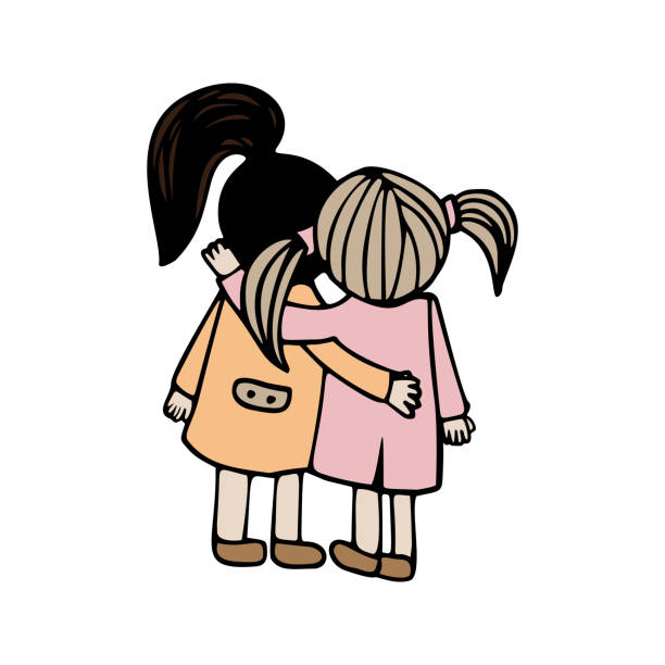 Drawing Of The Best Friends Forever Illustrations, Royalty-Free Vector  Graphics & Clip Art - iStock