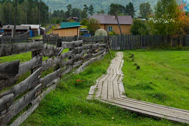 istock Fences of Siberian villages 1350454496