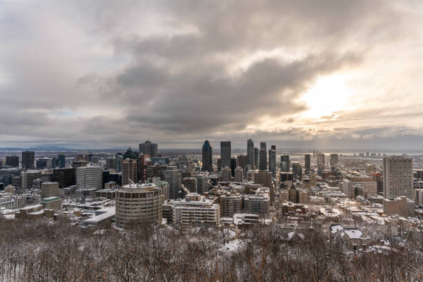 istock Montreal skyline in winter. 1350454966