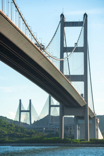 istock Tsing Ma Bridge in Hong Kong - China 1350456558