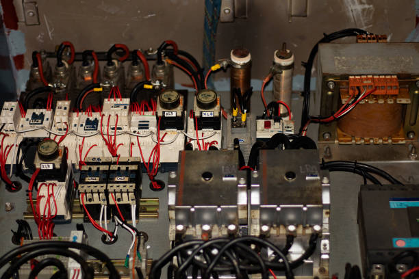 istock Repair electric tower crane and preliminary check 1350459095