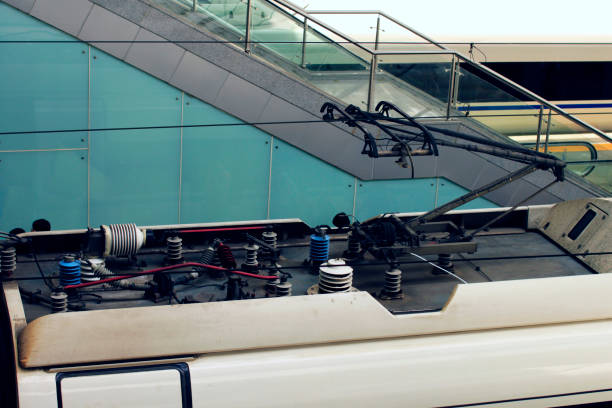 China Railway: The Pantograph of an CRH3 EMU Train.