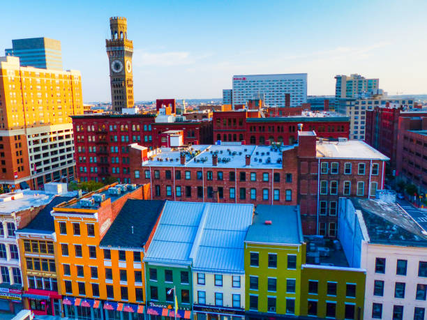 A cityscape view of downtown Baltimore - Maryland - USA A cityscape view of downtown Baltimore - Maryland - USA baltimore maryland stock pictures, royalty-free photos & images