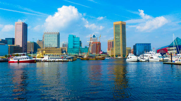 istock Old ship in the Baltimore Harbor - Maryland - USA 1350465028
