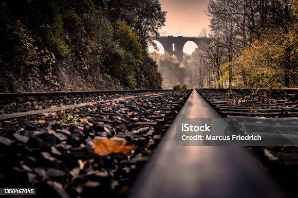 Autumnal View Of The Elstertal Bridge Built In 1851 Today The Second Largest Brick Bridge In The World Stock Photo - Download Image Now