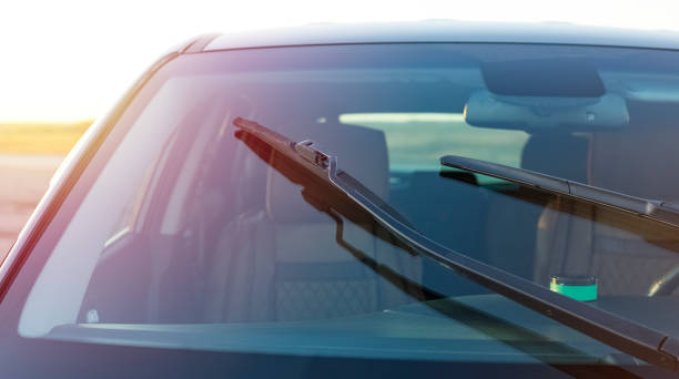 istock Car windshield brushes. Concept for cleaning products 1350480851