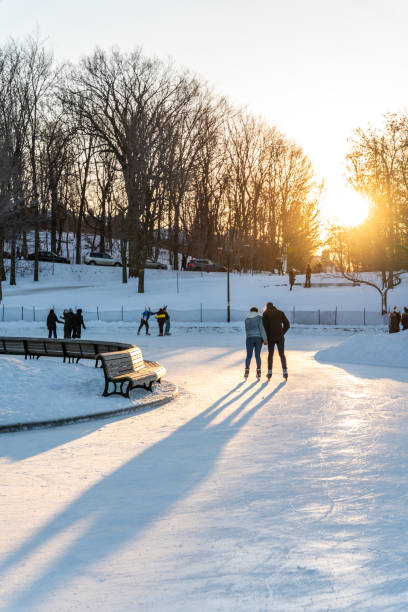 istock Ice rink in Montreal. 1350481963