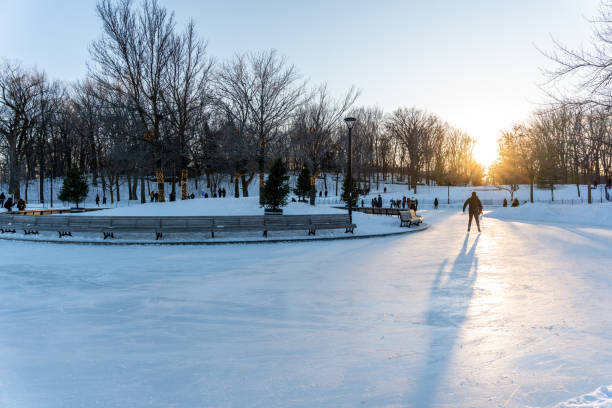 istock Ice rink in Montreal. 1350481964