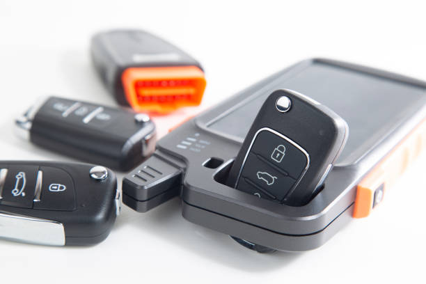 istock Production of car keys 1350484276