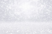 istock Silver white diamond jewelry background or Christmas snow glitter 1350484544