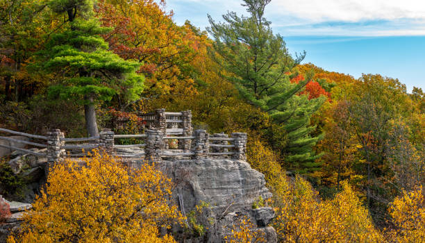 istock Coopers Rock state park overlook over the Cheat River in West Virginia with fall colors 1350484555