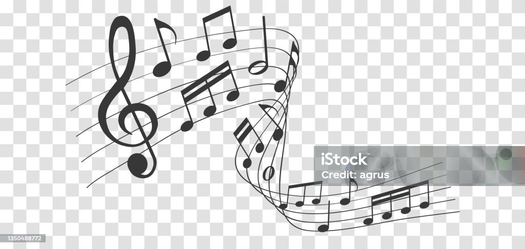 Note Melodi Vector Design Element Sheet Music Musical Notes Melody Stockvectorkunst ...