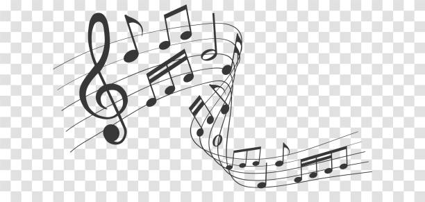 vector design element - sheet music - musical notes melody vector design element - sheet music - musical notes melody musical note stock illustrations