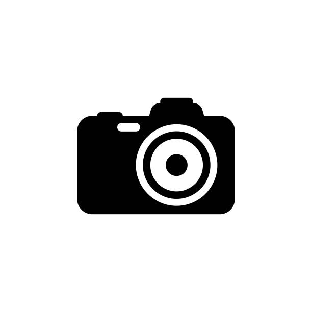 векторный дизайн значка камеры. - цифровой фотоаппарат stock illustrations