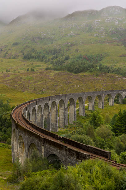istock Long curved viaduct in the Scottish highlands (Glenfinnan) 1350505746