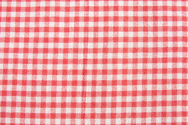 istock A piece of red and white polka-dot checkered cloth. Image suitable for background 1350509955