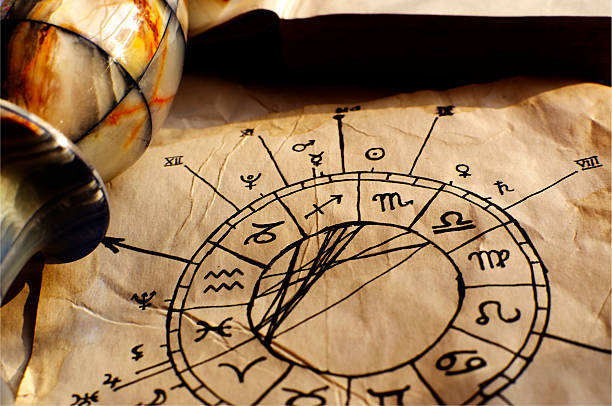 Ancient Horoscope stock photo