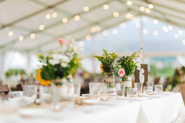 istock Fresh flowers wedding decoration. 1350513686