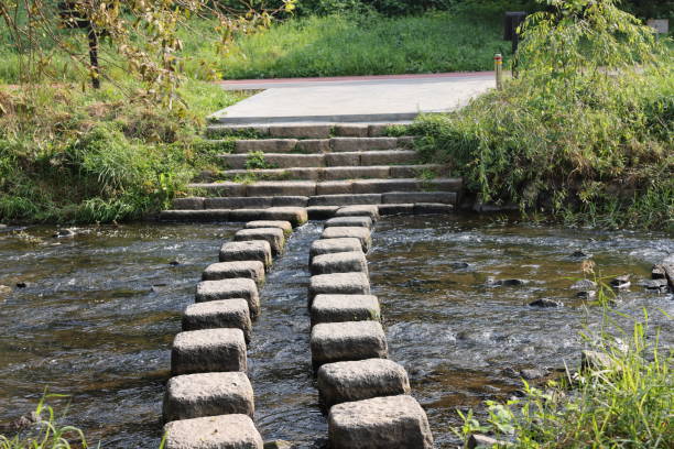 istock It is a stone bridge that crosses the river. 1350514011