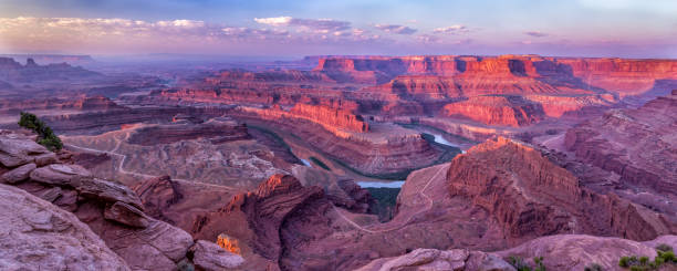 istock Smoky Canyons and Warm Morning Light Panorama 1350518446