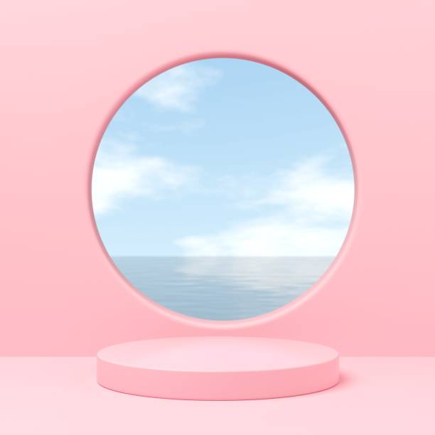 istock Abstract background. mock up scene for product display. 3d render 1350523813