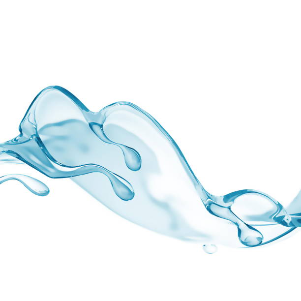 istock 3d rendering of water, water splash on white background isolation 1350526485