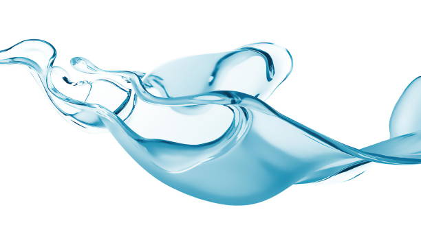 istock 3d rendering of water, water splash on white background isolation 1350528117
