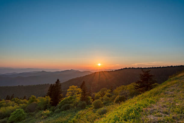 istock Scenic drive from Cowee Mountain Overlook on Blue Ridge Parkway 1350531661