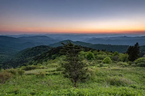 Photo of Scenic drive from Cowee Mountain Overlook on Blue Ridge Parkway