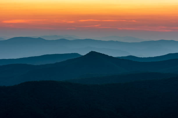 istock Scenic drive from Cowee Mountain Overlook on Blue Ridge Parkway 1350531667